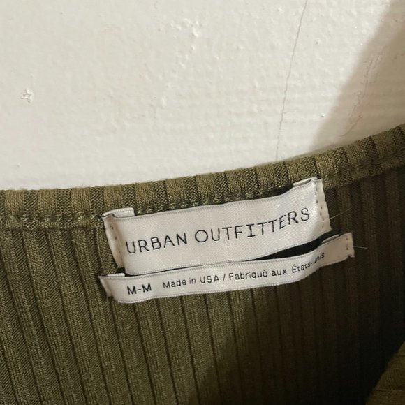 Urban Outfitters Ribbed Military Green Jersey Mini Dress - Picture 2 of 4